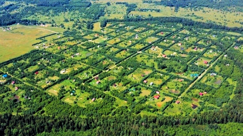 kin's domain settlement kovcheg in Russia photo from the air